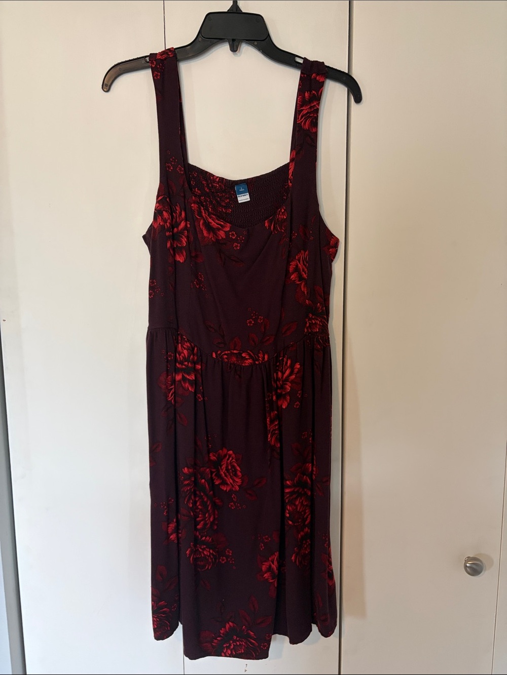 Sleeveless Burgundy Red Floral Summer Dress